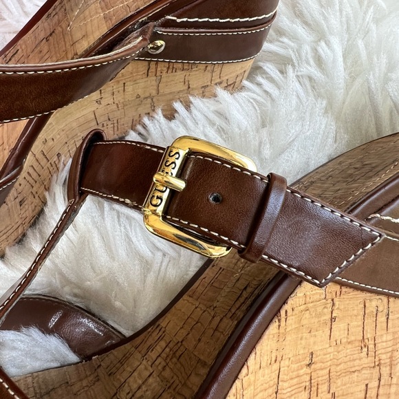💥Guess Wedges sandals brown cork slip on💫 - Picture 2 of 16